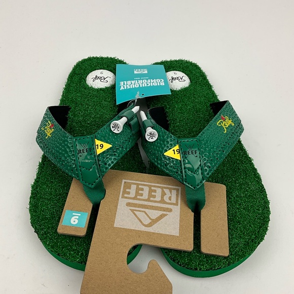 REEF Mulligan II Bottle Opener Golf Sandals with Golf Tees NWT - Picture 8 of 12